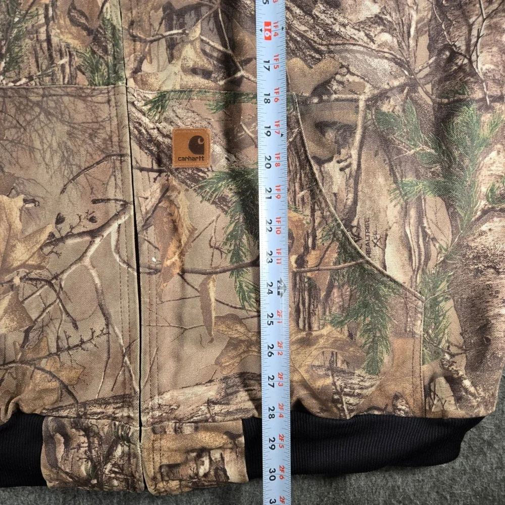 VTG Carhartt J220 Active Jacket Mens 2XL Tall RealTree Camo Thermal Lined USA